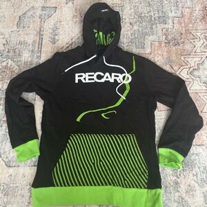 Recaro USA Black and Green Men's Medium Hoodie performance